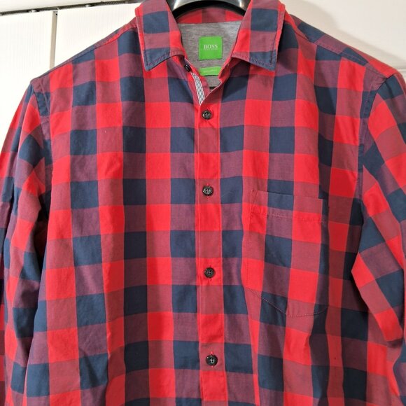 Boss Hugo Boss plaid button up long sleeves shirt - Picture 2 of 11